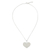 Sterling silver pendant necklace, 'Dove Love' - Dove Heart Sterling Silver Pendant Necklace from Thailand thumbail