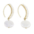 Gold plated cultured pearl dangle earrings, 'Golden Ang Thong' - Feminine 18k Gold Plated Earrings with Cultured Pearls