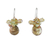 Cultured pearl dangle earrings, 'Night Glamour' - Cultured Pearl Cluster Dangle Earrings from Thailand (image 2a) thumbail