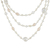 Lange Perlenkette aus Zuchtperlen und Quarz - Zuchtperlen-Multigem-Perlenhalskette aus Thailand