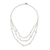 Lange Perlenkette aus Zuchtperlen und Quarz - Zuchtperlen-Multigem-Perlenhalskette aus Thailand
