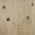 Lange Perlenkette aus Achat - Halskette aus Achat und Messingperlen aus Thailand