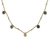 Agate long beaded necklace, 'Fresh Blossoms' - Agate and Brass Beaded Necklace from Thailand