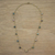 Agate long beaded necklace, 'Fresh Blossoms' - Agate and Brass Beaded Necklace from Thailand (image 2b) thumbail