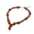 Collar con cuentas de cornalina y jaspe, 'Fiery Cluster' - Collar colgante con cuentas de cornalina y jaspe de Tailandia