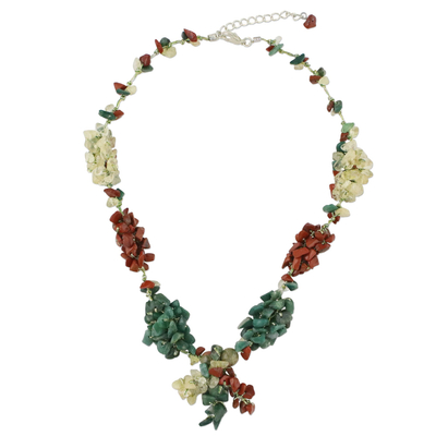 Multi-Gemstone Colorful Beaded Choker from Thailand
