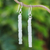 Jade dangle earrings, 'Cool Bamboo' - Thai Artisan Pale Green Jade Bamboo Dangle Earrings (image 2) thumbail