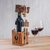 Wood puzzle, 'Open the Bottle' - Handmade Wood Bottle Holder and Puzzle from Thailand thumbail