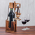 Wood puzzle, 'Don't Break The Bottle' - Wood Puzzle and Wine Bottle Holder from Thailand thumbail