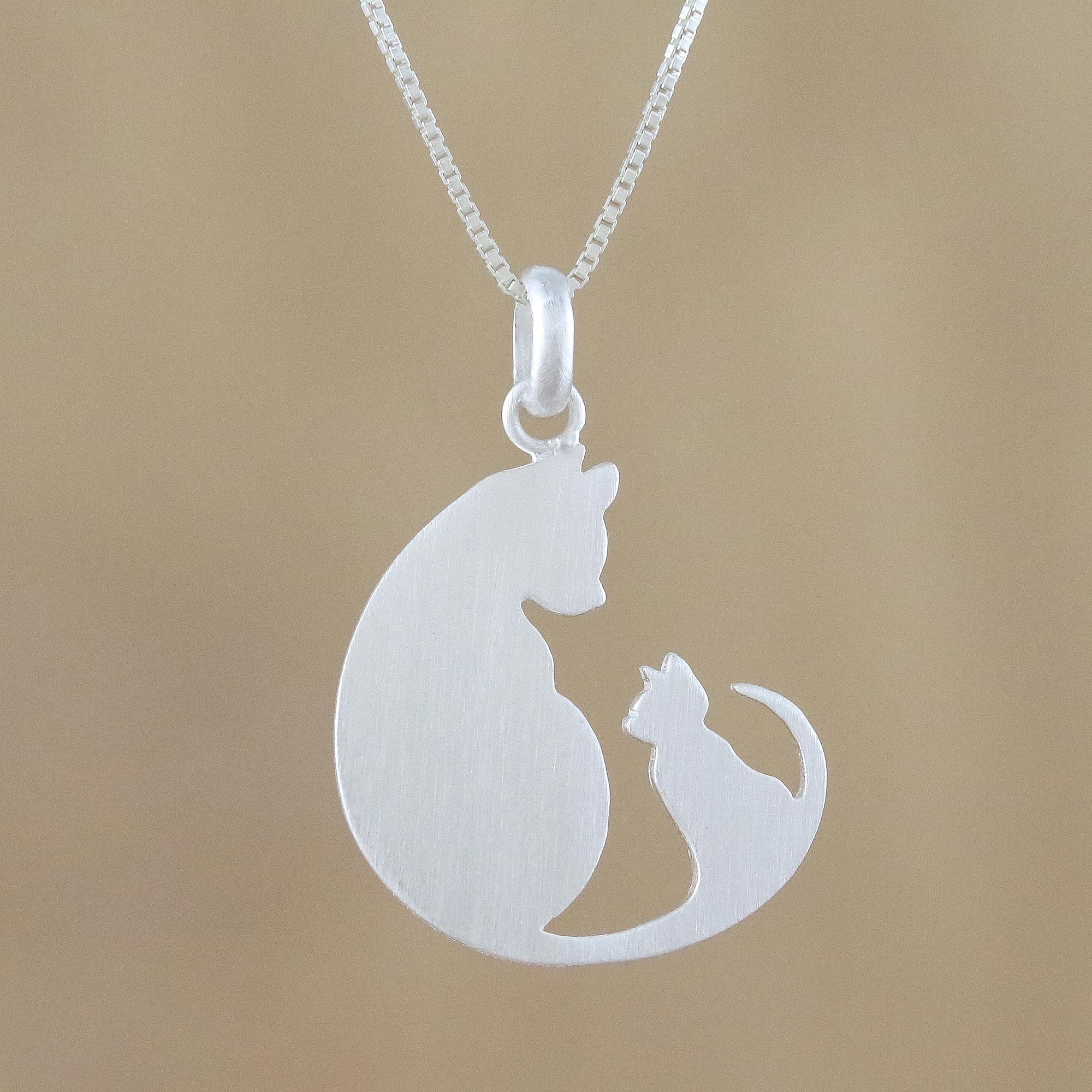 two cats necklace