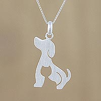 Sterling silver pendant necklace, 'Steadfast Companions'
