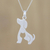 Sterling silver pendant necklace, 'Steadfast Companions' - Dog and Cat Sterling Silver Pendant Necklace from Thailand (image 2) thumbail