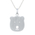 Sterling silver pendant necklace, 'Cute Bear' - Cute Bear Sterling Silver Pendant Necklace from Thailand thumbail