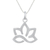 Sterling silver pendant necklace, 'Gorgeous Lotus' - Lotus Flower Sterling Silver Pendant Necklace from Thailand thumbail