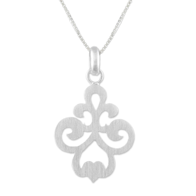 Elegant Sterling Silver Pendant Necklace from Thailand