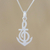 Sterling silver pendant necklace, 'Musical Anchor' - Music-Themed Sterling Silver Pendant Necklace from Thailand (image 2) thumbail