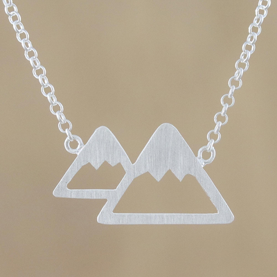 Sterling silver pendant necklace, Mountains of Chiang Mai