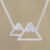 Sterling silver pendant necklace, 'Mountains of Chiang Mai' - Sterling Silver Mountain Pendant Necklace from Thailand (image 2) thumbail