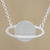 Sterling silver pendant necklace, 'Shimmering Saturn' - Sterling Silver Saturn Pendant Necklace from Thailand thumbail