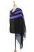 Cotton shawl, 'Cool Stripes in Violet' - Handwoven Striped Cotton Shawl in Violet from Thailand