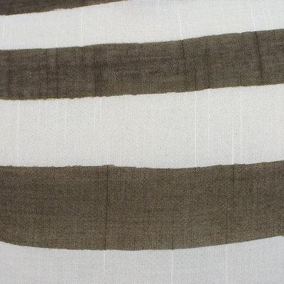 Cotton shawl, 'Cool Stripes in Espresso' - Handwoven Striped Cotton Shawl in Espresso from Thailand