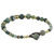 Agate beaded bracelet, 'Ko Samui Waves' - Multicolored Agate and Brass Bracelet with Button Clasp (image 2c) thumbail