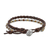 Agate beaded wristband bracelet, 'Karen Lover' - Agate and Silver Beaded Wristband Bracelet from Thailand thumbail