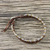 Agate beaded wristband bracelet, 'Karen Lover' - Agate and Silver Beaded Wristband Bracelet from Thailand (image 2c) thumbail