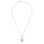Sterling silver pendant necklace, 'Dazzling Snowflakes' - Sterling Silver Snowflake Pendant Necklace from Thailand