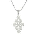Sterling silver pendant necklace, 'Dazzling Snowflakes' - Sterling Silver Snowflake Pendant Necklace from Thailand
