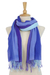 Cotton scarves, 'Seaside Breeze' (pair) - Striped Cotton Wrap Scarves in Blue from Thailand (Pair) (image 2d) thumbail