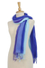 Cotton scarves, 'Seaside Breeze' (pair) - Striped Cotton Wrap Scarves in Blue from Thailand (Pair) (image 2e) thumbail