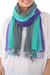 Cotton scarves, 'Meadow Breeze' (pair) - Fringed Striped Cotton Wrap Scarves from Thailand (Pair)
