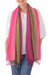 Cotton scarves, 'Grove Breeze' (pair) - Cotton Scarves in Pink and Green from Thailand (Pair) thumbail