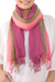 Cotton scarves, 'Grove Breeze' (pair) - Cotton Scarves in Pink and Green from Thailand (Pair) (image 2c) thumbail