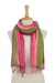 Cotton scarves, 'Grove Breeze' (pair) - Cotton Scarves in Pink and Green from Thailand (Pair) (image 2d) thumbail