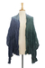 Cotton shawl, 'Peaceful Day' - Cotton Shawl in Midnight and Pine Green from Thailand (image 2d) thumbail