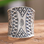Sterling silver wrap ring, 'Exotic Thai' - Handcrafted Sterling Silver Wrap Ring from Thailand