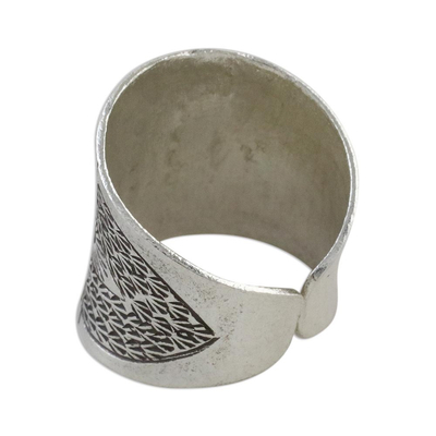 Sterling silver wrap ring, 'Exotic Thai' - Handcrafted Sterling Silver Wrap Ring from Thailand