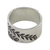 Sterling silver wrap ring, 'Silver Garden' - Sterling Silver Wrap Ring with Leaf Motif (image 2c) thumbail