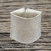 Featured review for Sterling silver wrap ring, Frosty Beauty