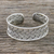 Sterling silver cuff bracelet, 'Classic Weave' - Handcrafted Sterling Silver Cuff Bracelet from Thailand (image 2) thumbail