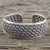 Sterling silver cuff bracelet, 'Exotic Weave' - Handcrafted Sterling Silver Cuff Bracelet from Thailand (image 2) thumbail