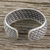 Sterling silver cuff bracelet, 'Exotic Weave' - Handcrafted Sterling Silver Cuff Bracelet from Thailand (image 2b) thumbail