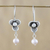 Ohrhänger aus Zuchtperlen - Ohrhänger aus blassrosa Zuchtperle und 950er Silber