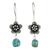 Silver flower dangle earrings, 'Apricot Blossom' - 950 Silver Flower Dangle Earrings from Hill Tribe Artisans