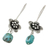 Silver flower dangle earrings, 'Apricot Blossom' - 950 Silver Flower Dangle Earrings from Hill Tribe Artisans