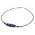 Lapis lazuli beaded necklace, 'Singing the Blues' - Lapis Lazuli and 950 Silver Beaded Pendant Necklace (image 2c) thumbail