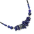 Lapis lazuli beaded necklace, 'Singing the Blues' - Lapis Lazuli and 950 Silver Beaded Pendant Necklace (image 2d) thumbail