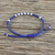Silver beaded cord bracelet, 'Hill Tribe Ultramarine' - Ultramarine Cord Bracelet with 950 Silver Beads (image 2b) thumbail